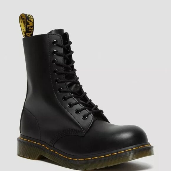 Dr. Martens 1919 Leather Mid Calf Boots in Black Size 8 Woman's - Picture 3 of 15